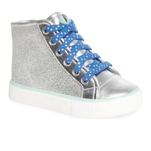 NWT American Girl WellieWishers Silver High Top Sneaker 7M Toddler